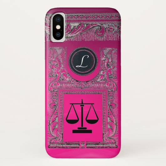 JUSTITIE JURIDISCHE KANTOOR, ATTORNEY Monogram roz Case-Mate iPhone Case (Achterkant)