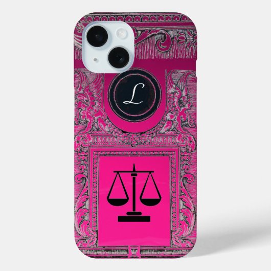 JUSTITIE JURIDISCHE KANTOOR, ATTORNEY Monogram roz Case-Mate iPhone Case (Achterkant)