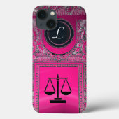 JUSTITIE JURIDISCHE KANTOOR, ATTORNEY Monogram roz Case-Mate iPhone Case (Achterkant)