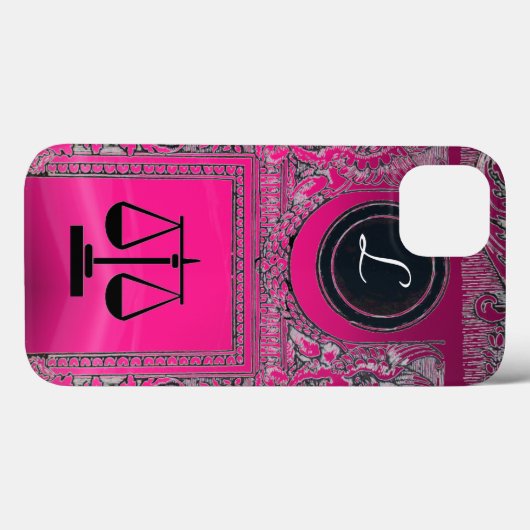 JUSTITIE JURIDISCHE KANTOOR, ATTORNEY Monogram roz Case-Mate iPhone Case (Achterkant (horizontaal))
