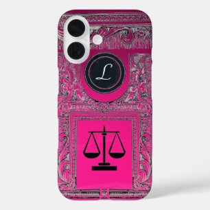 JUSTITIE JURIDISCHE KANTOOR, ATTORNEY Monogram roz iPhone 16 Hoesje