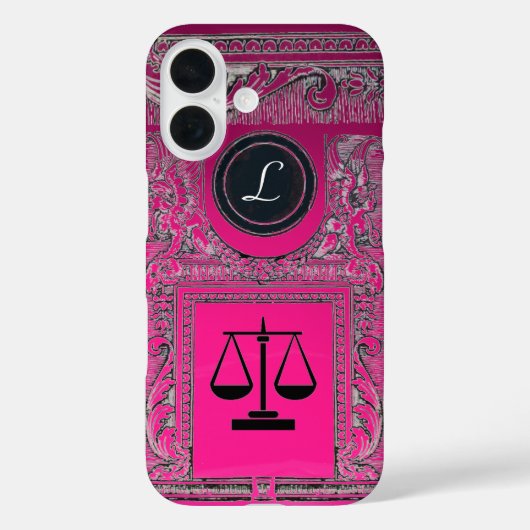JUSTITIE JURIDISCHE KANTOOR, ATTORNEY Monogram roz Case-Mate iPhone Case (Achterkant)