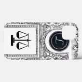 JUSTITIE JURIDISCHE KANTOOR, ATTORNEY Monogram Whi Case-Mate iPhone Case (Achterkant (horizontaal))