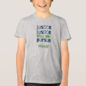 Justitie, justitie zal het T-shirt van het Kind ve (Voorkant)