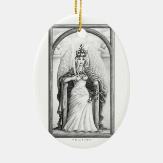 Justitie Keramisch Ornament (Achterkant)