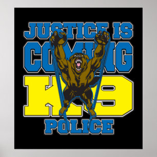 Justitie komt op K9 politie Poster