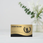 Justitie Logo | Goud metaal Visitekaartje (Staand voorkant)