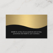 Justitie Logo | Goud metaal Visitekaartje (Achterkant)