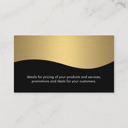 Justitie Logo | Goud metaal Visitekaartje (Achterkant)