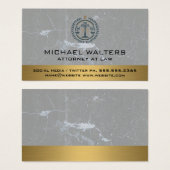 Justitie Logo | Marmer- en Gold-achtergrond Visitekaartje (Voorkant /achterkant)