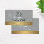 Justitie Logo | Marmer- en Gold-achtergrond Visitekaartje (Bureau)
