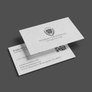 Justitie Logo Witte Linnen Visitekaartje