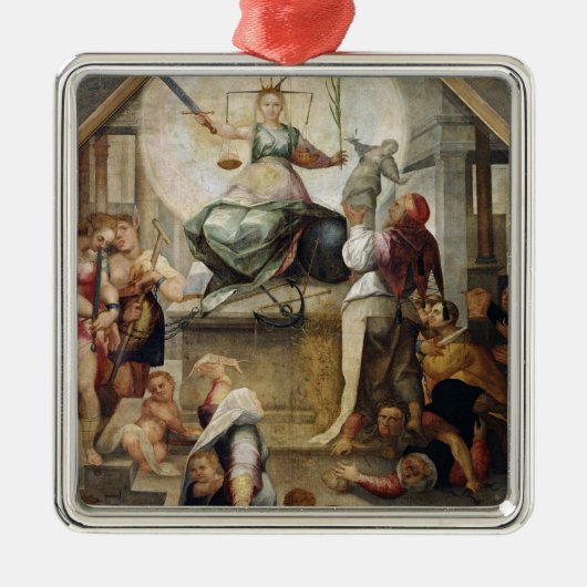 Justitie Metalen Ornament (Voorkant)