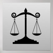 Justitie op verloop poster (Voorkant)