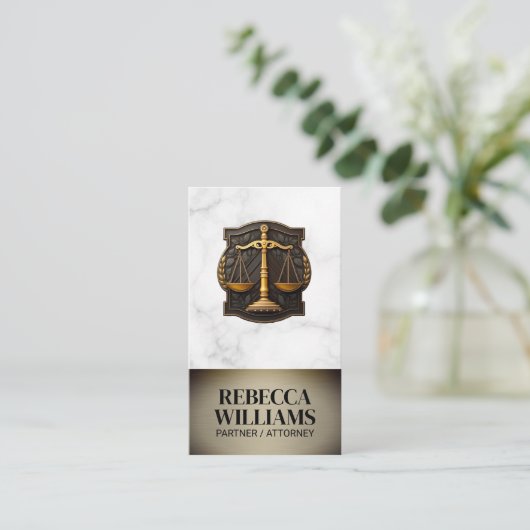 Justitie schaalt rechtszaal Logo | wet Afsprakenkaartje (Staand voorkant)