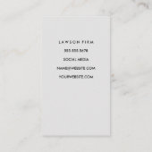 Justitie Schalen Zwart Marmer Recht Afsprakenkaartje (Achterkant)