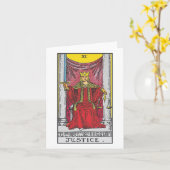 Justitie - tarotkaart van Rider Waite Smith Kaart (Gele Bloem)