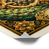 Justitie Tarotkaart XI – Pre-Raphaelite Goud Poster (Hoek)