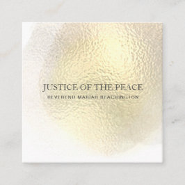*~* JUSTITIE VAN DE VREDE - Abstract geel goud Vierkante Visitekaartje