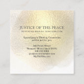 *~* JUSTITIE VAN DE VREDE - Abstract geel goud Vierkante Visitekaartje (Achterkant)