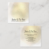 *~* JUSTITIE VAN DE VREDE - Geel Abstract goud Vierkante Visitekaartje (Voorkant / Achterkant)