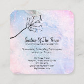 *~* JUSTITIE VAN DE VREDE - Kraters van Floral Moo Vierkante Visitekaartje (Achterkant)