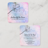*~* JUSTITIE VAN DE VREDE - Kraters van Floral Moo Vierkante Visitekaartje (Voorkant / Achterkant)