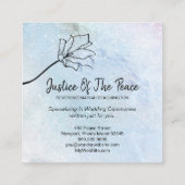 *~* JUSTITIE VAN DE VREDE - motorrijder Vierkante Visitekaartje (Achterkant)