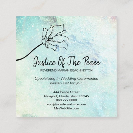 *~* JUSTITIE VAN DE VREDESKraters - Vloermotoren Vierkante Visitekaartje (Achterkant)