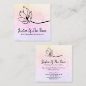 *~* JUSTITIE VAN DE VREDESMUND Rainbow Vierkante Visitekaartje (Voorkant / Achterkant)