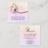 *~* JUSTITIE VAN DE VREDESregenboogcentrale Vierkante Visitekaartje (Voorkant / Achterkant)