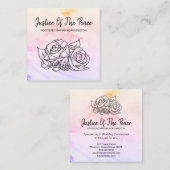 *~* JUSTITIE VAN HET Overzicht van de Rozen van de Vierkante Visitekaartje (Voorkant / Achterkant)