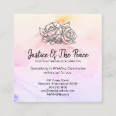 *~* JUSTITIE VAN HET Overzicht van de Rozen van de Vierkante Visitekaartje (Achterkant)