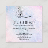 *~* JUSTITIE VAN HET Pastel van de VREDESMUNT Vierkante Visitekaartje (Achterkant)