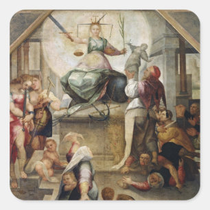 Justitie Vierkante Sticker