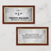 Justitie Weegschaal | Advocaat Visitekaartje (Voorkant / Achterkant)