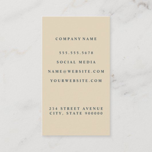 Justitie Weegschaal Logo | Advocaat Visitekaartje (Achterkant)