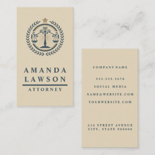 Justitie Weegschaal Logo   Advocaat Visitekaartje