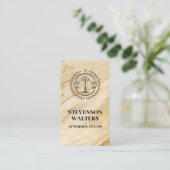 Justitie Weegschaal | Marmer Goud Afsprakenkaartje (Staand voorkant)