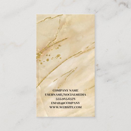 Justitie Weegschaal | Marmer Goud Afsprakenkaartje (Achterkant)