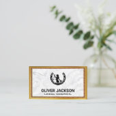 Justitie Weegschaal | Marmer Goud Antieke Rand Fra Visitekaartje (Staand voorkant)