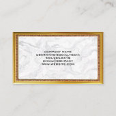 Justitie Weegschaal | Marmer Goud Antieke Rand Fra Visitekaartje (Achterkant)