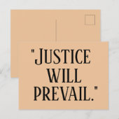 JUSTITIE ZAL VOORKOMEN BRIEFKAART (Voorkant / Achterkant)