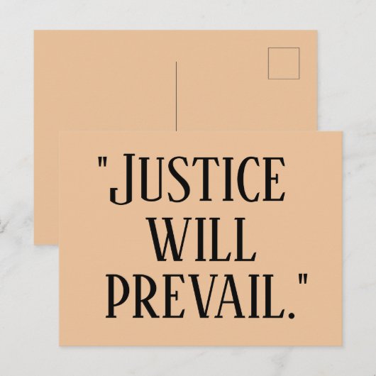 JUSTITIE ZAL VOORKOMEN BRIEFKAART (Voorkant / Achterkant)