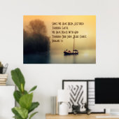 Justitieel door Faith Romans 5:1 geanonimiseerd Poster (Thuiskantoor)