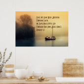 Justitieel door Faith Romans 5:1 geanonimiseerd Poster (Keuken)