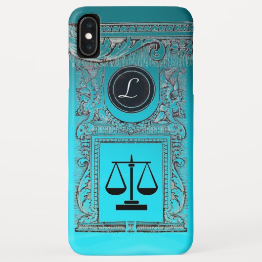 JUSTITIEKANTOR, ADVOCAAT Monogram blauw Case-Mate iPhone Case (Achterkant)