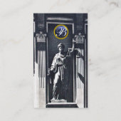 JUSTITIEKANTOR,ADVOCAAT Topaz Monogram Visitekaartje (Achterkant)