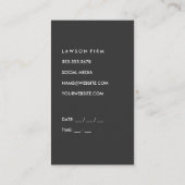 Justitieschalen | Advocaat Afsprakenkaartje (Achterkant)