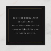 Justitieschalen | Advocaat | Law Square Visitekaar Vierkante Visitekaartje (Achterkant)